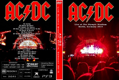 plejeforældre Støt Mand AC/DC Live at The Olympic Stadium, Berlin, Germany 2015 DVD