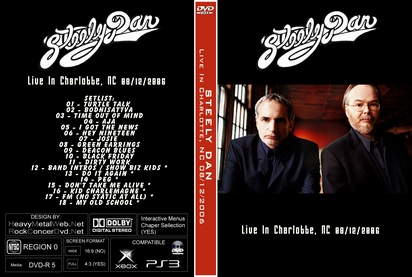 Rijd weg Tapijt bijvoeglijk naamwoord STEELY DAN Live In Charlotte, NC 08/12/2006 DVD